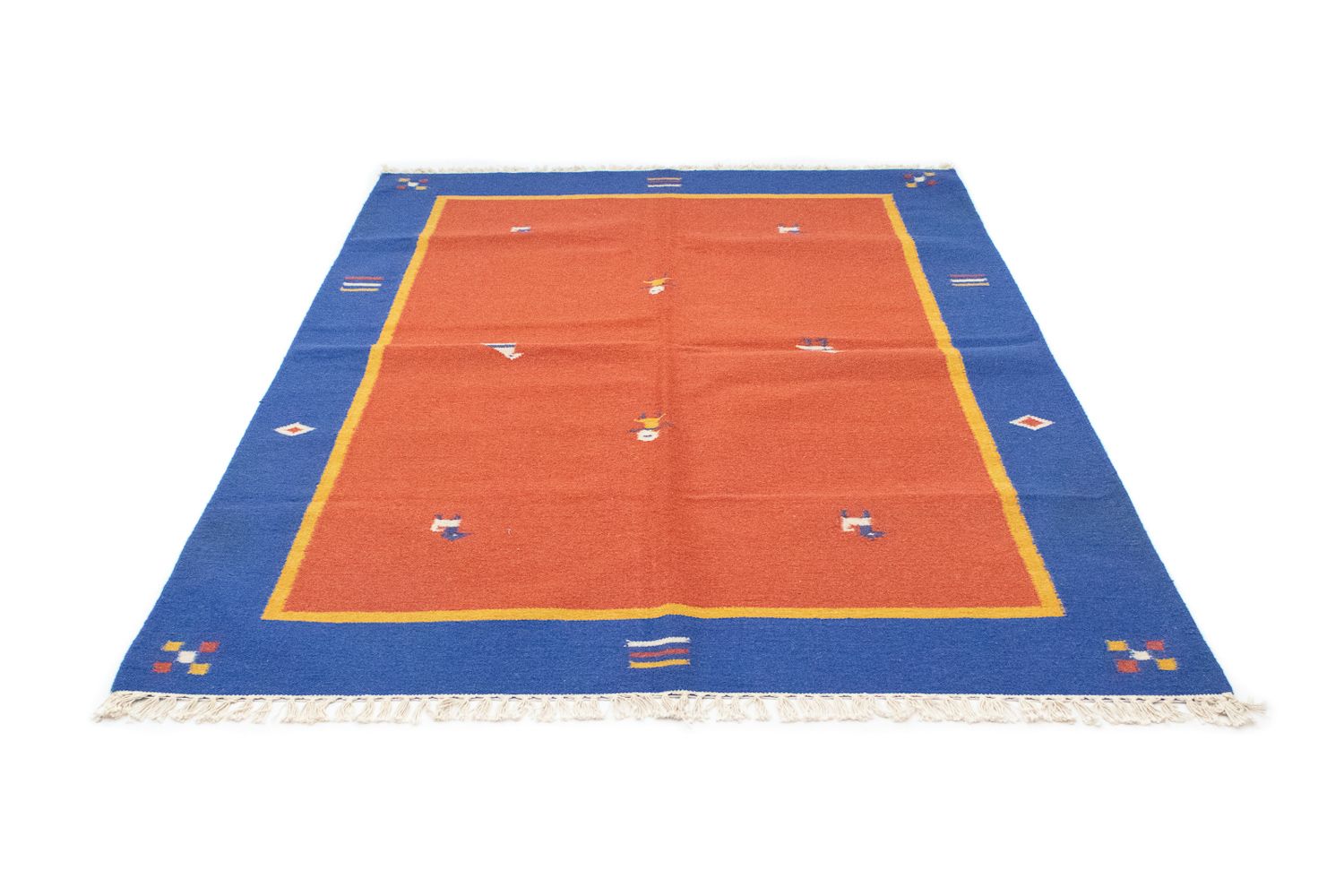 Alfombra Kelim - Tendencia - 200 x 140 cm - naranja