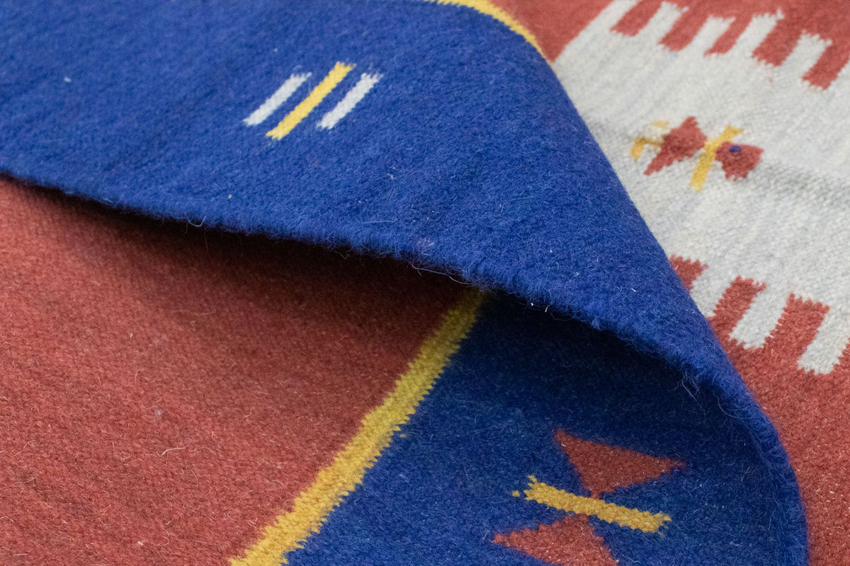 Alfombra Kelim - Tendencia - 200 x 140 cm - rojo