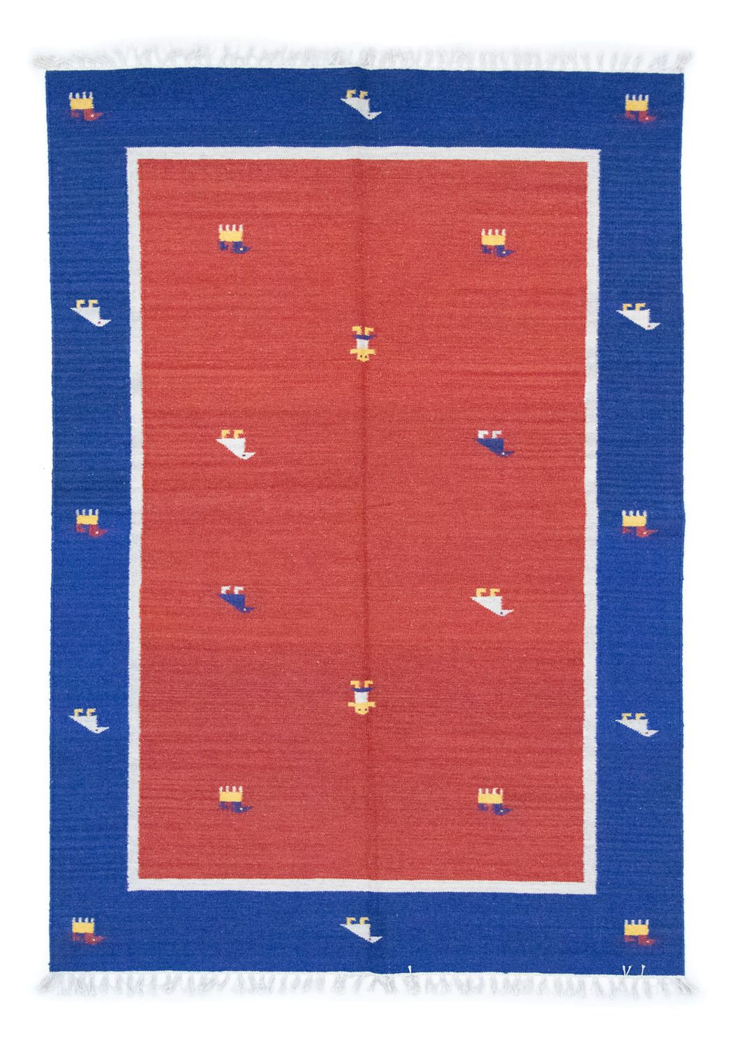Alfombra Kelim - Tendencia - 200 x 140 cm - rojo
