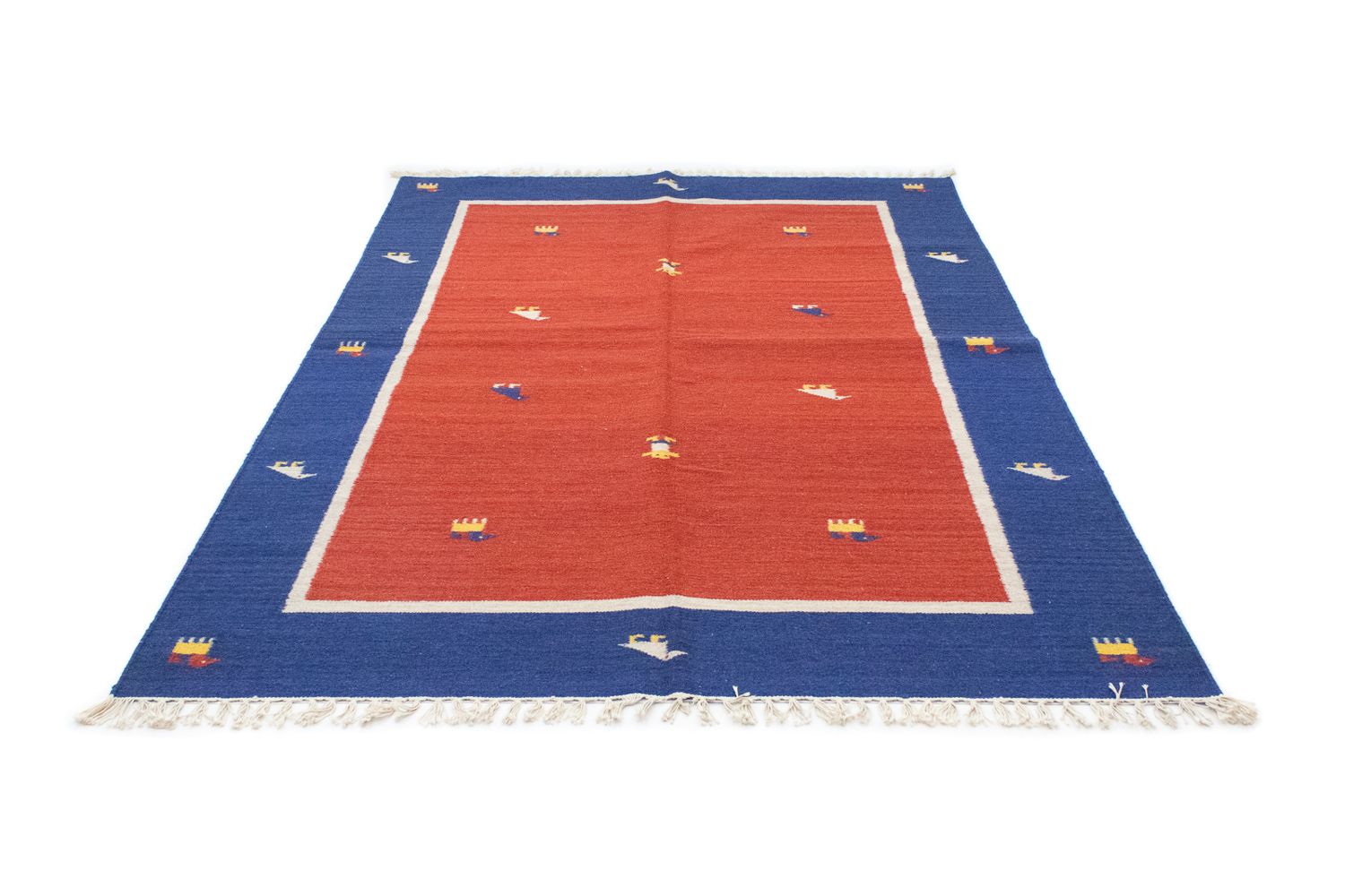 Alfombra Kelim - Tendencia - 200 x 140 cm - rojo