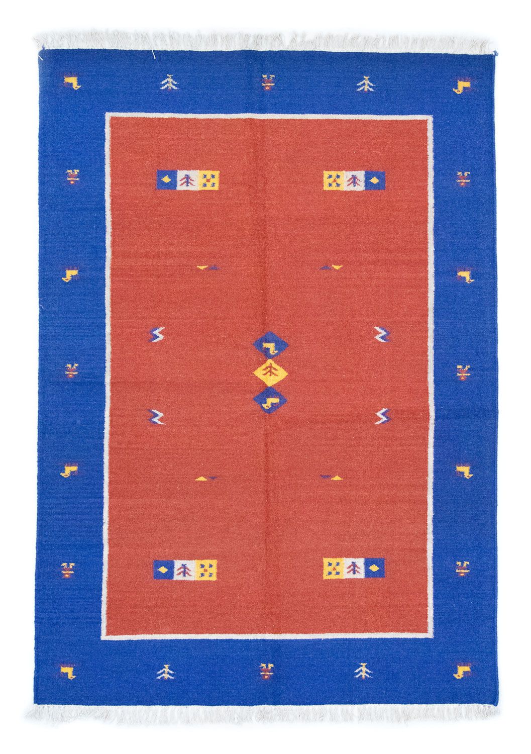 Alfombra Kelim - Tendencia - 200 x 140 cm - rojo