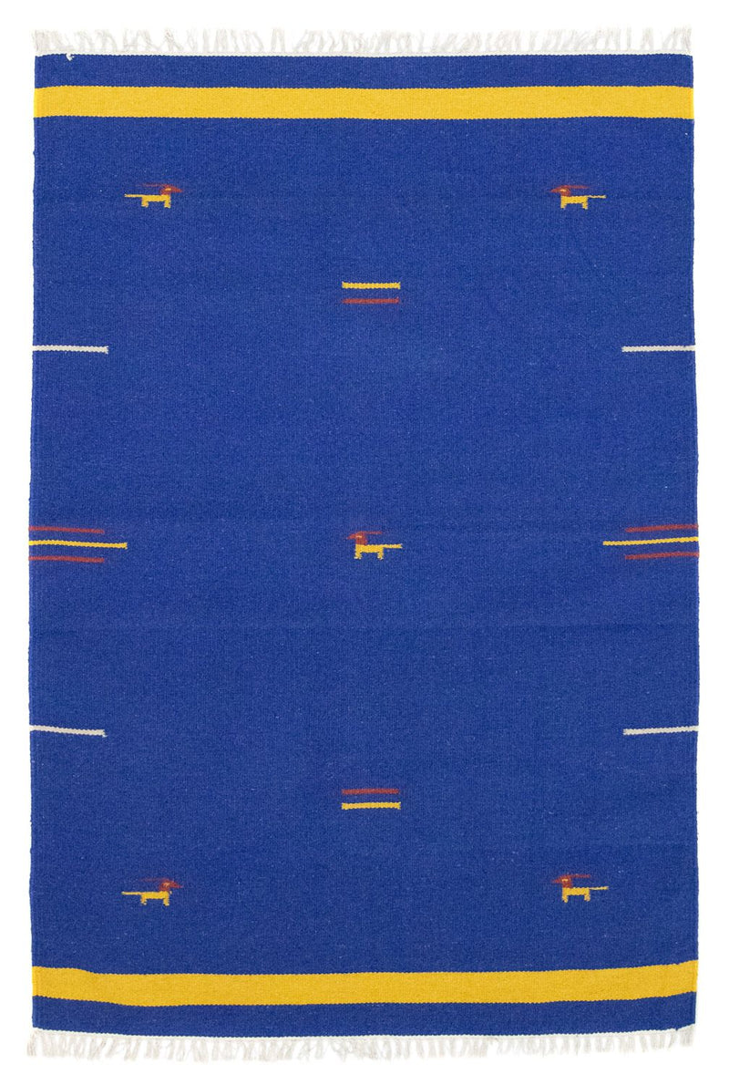 Alfombra Kelim - Tendencia - 180 x 120 cm - azul
