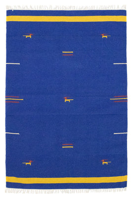 Alfombra Kelim - Tendencia - 180 x 120 cm - azul