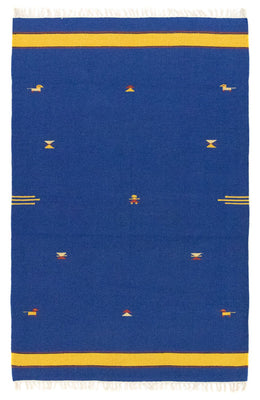 Alfombra Kelim - Tendencia - 180 x 120 cm - azul