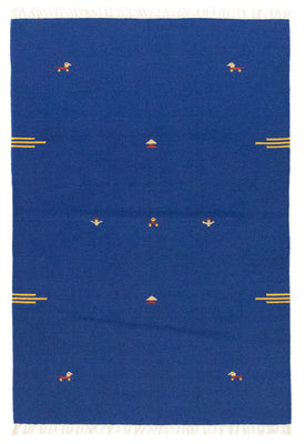 Alfombra Kelim - Tendencia - 180 x 120 cm - azul