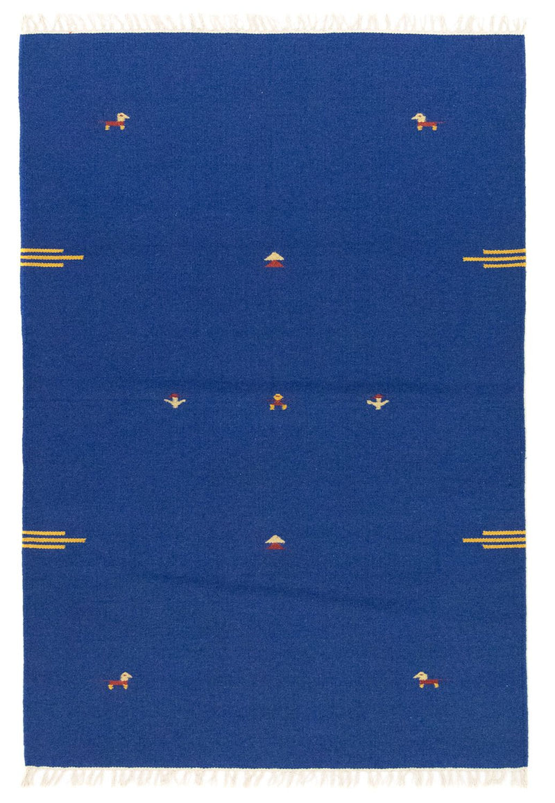 Alfombra Kelim - Tendencia - 180 x 120 cm - azul