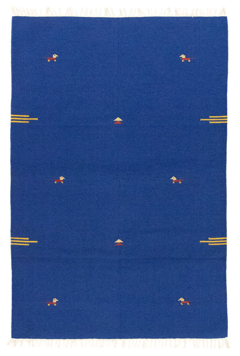 Alfombra Kelim - Tendencia - 180 x 120 cm - azul