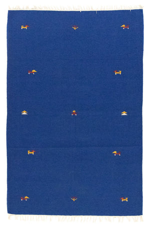Alfombra Kelim - Tendencia - 180 x 120 cm - azul