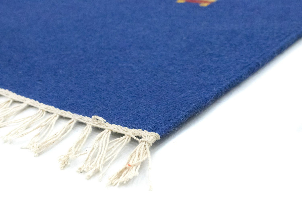 Alfombra Kelim - Tendencia - 180 x 120 cm - azul