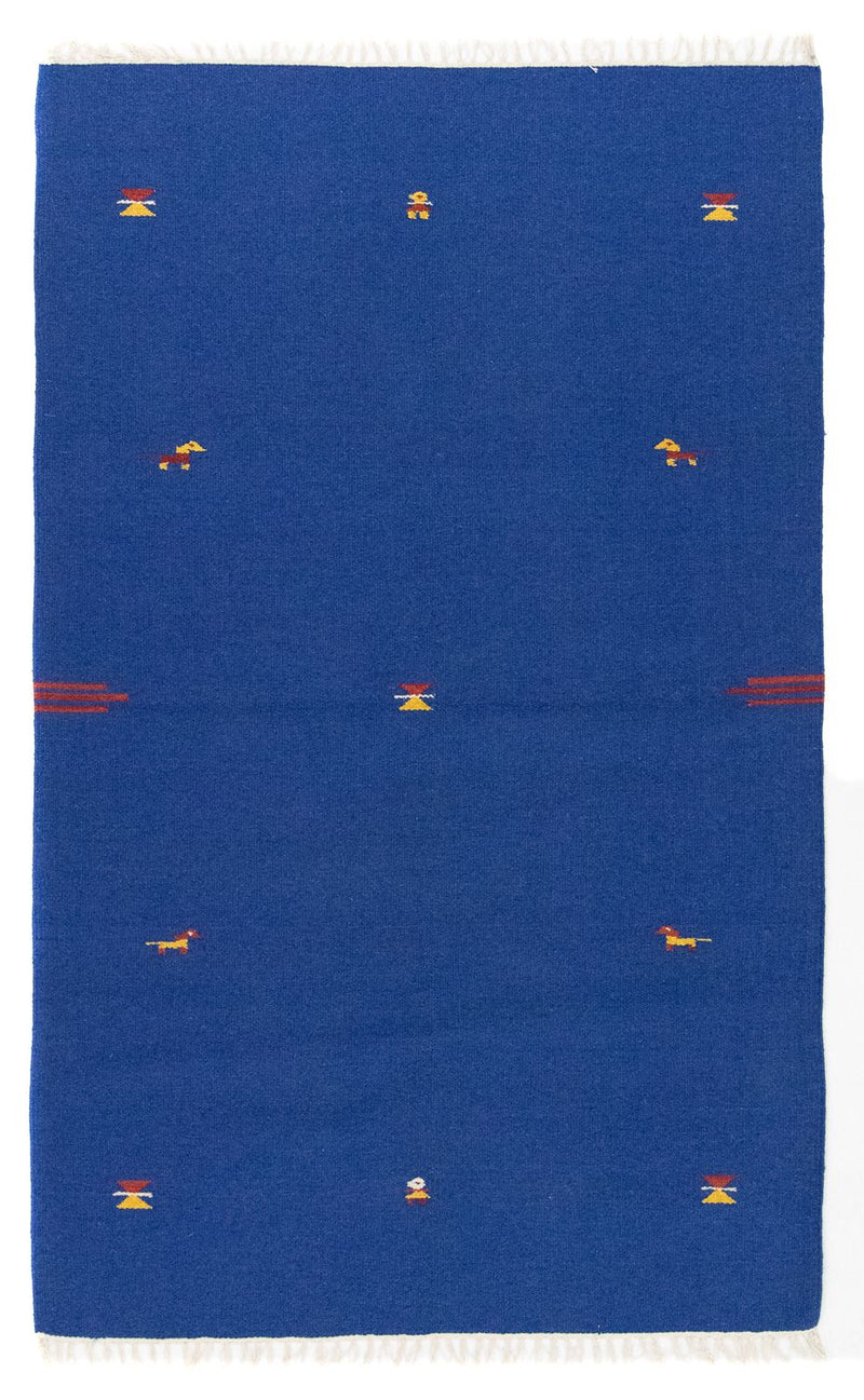 Alfombra Kelim - Tendencia - 180 x 120 cm - azul