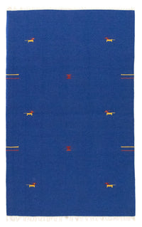 Alfombra Kelim - Tendencia - 180 x 120 cm - azul
