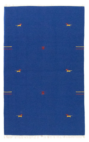 Alfombra Kelim - Tendencia - 180 x 120 cm - azul