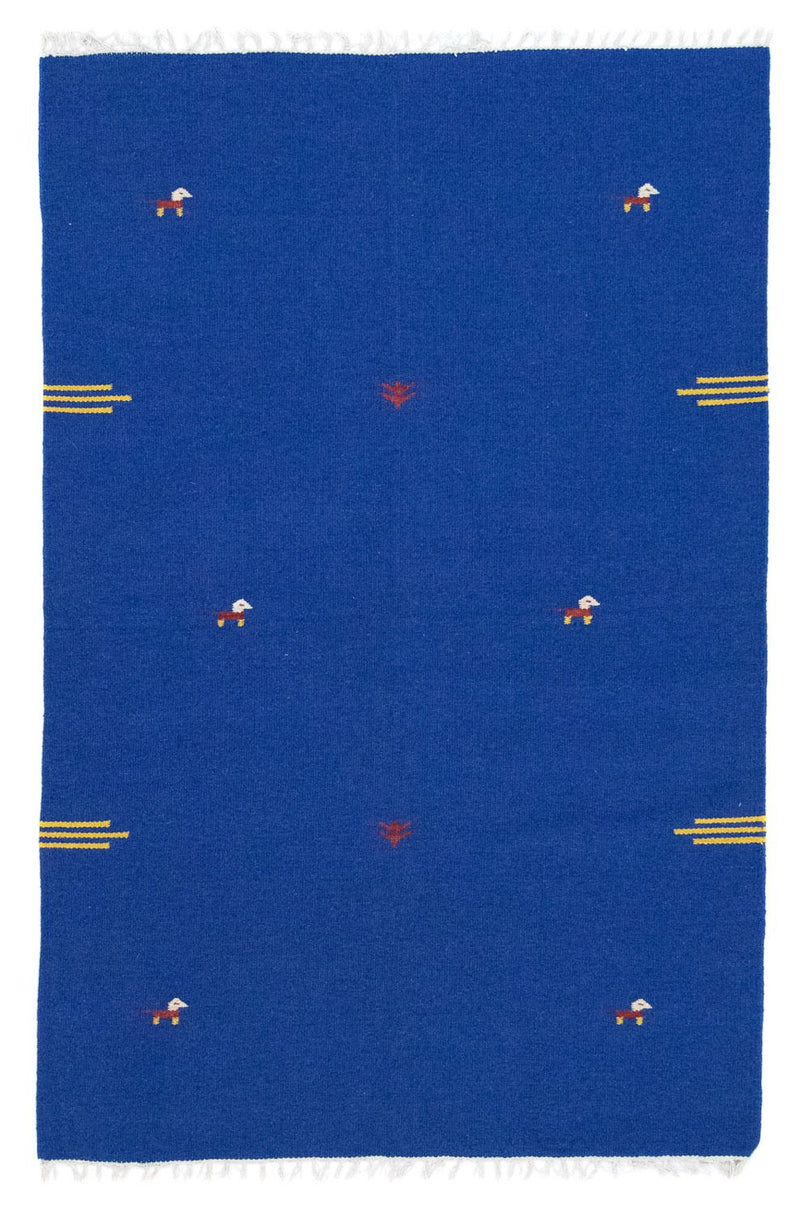 Alfombra Kelim - Tendencia - 180 x 120 cm - azul