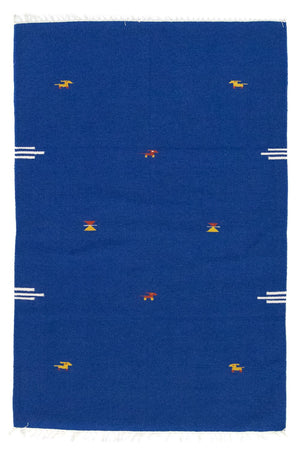Alfombra Kelim - Tendencia - 180 x 120 cm - azul