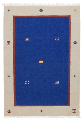 Alfombra Kelim - Tendencia - 180 x 120 cm - azul