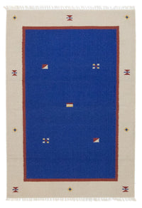 Alfombra Kelim - Tendencia - 180 x 120 cm - azul