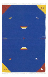 Alfombra Kelim - Tendencia - 180 x 120 cm - azul