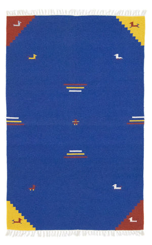 Alfombra Kelim - Tendencia - 180 x 120 cm - azul