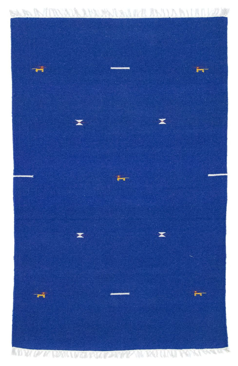 Alfombra Kelim - Tendencia - 180 x 120 cm - azul