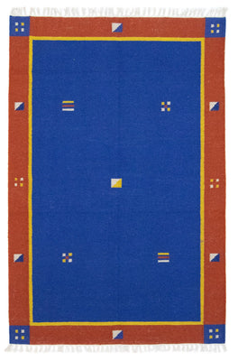 Alfombra Kelim - Tendencia - 180 x 120 cm - azul