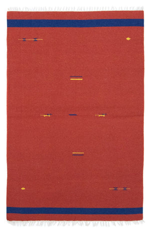 Alfombra Kelim - Tendencia - 180 x 120 cm - rojo