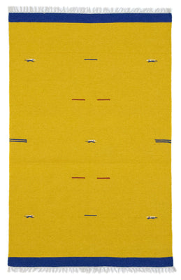 Alfombra Kelim - Tendencia - 180 x 120 cm - amarillo