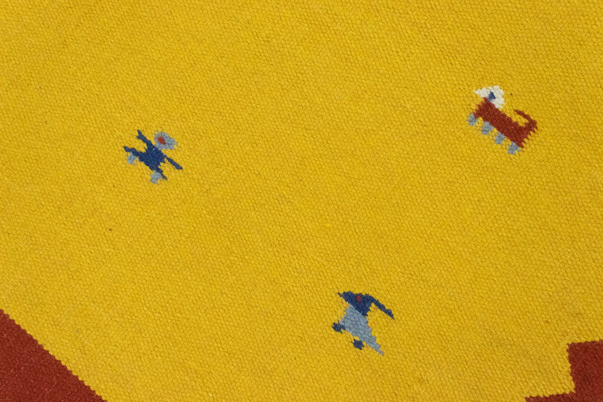 Alfombra Kelim - Tendencia - 180 x 120 cm - amarillo