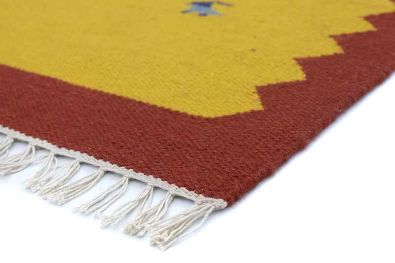 Alfombra Kelim - Tendencia - 180 x 120 cm - amarillo
