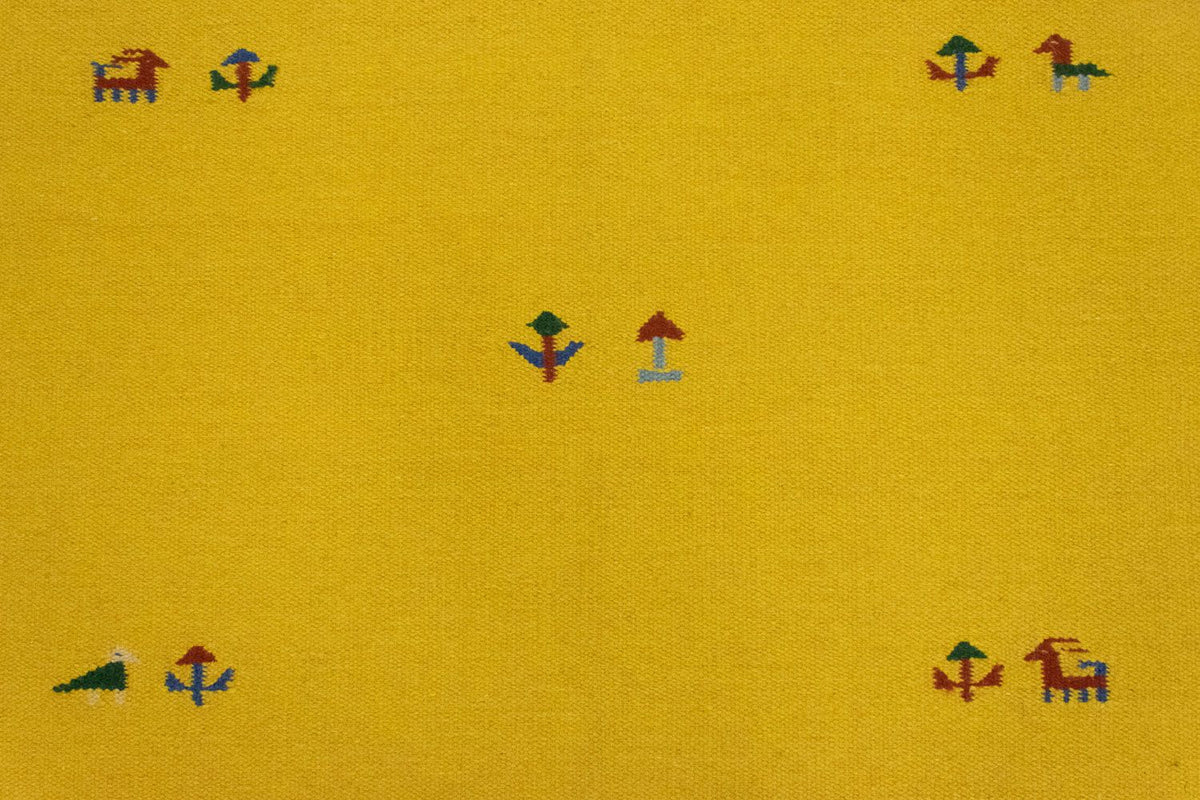 Alfombra Kelim - Tendencia - 180 x 120 cm - amarillo