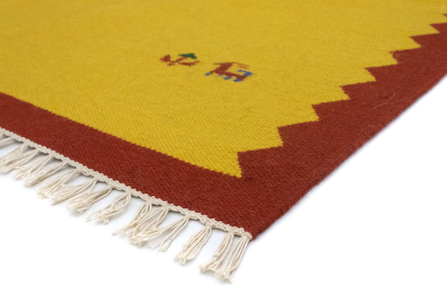 Alfombra Kelim - Tendencia - 180 x 120 cm - amarillo