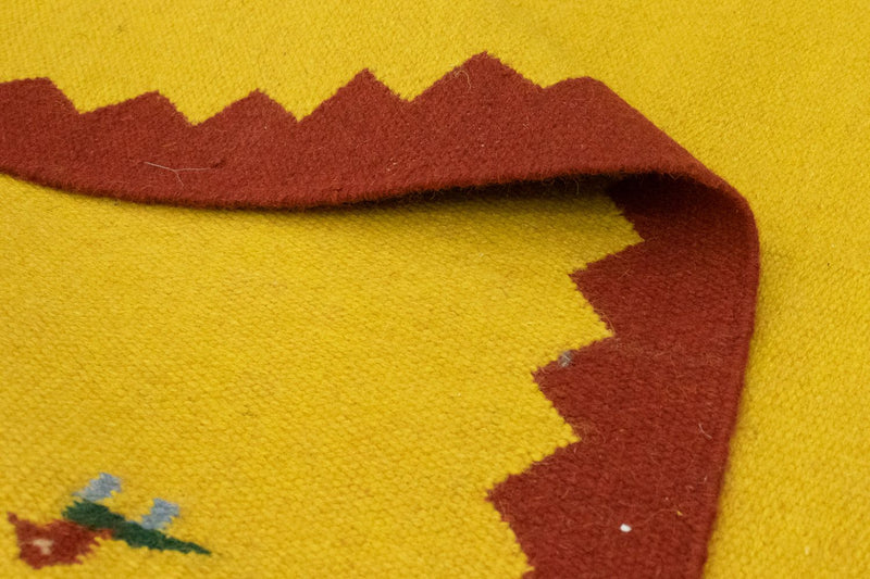 Alfombra Kelim - Tendencia - 180 x 120 cm - amarillo