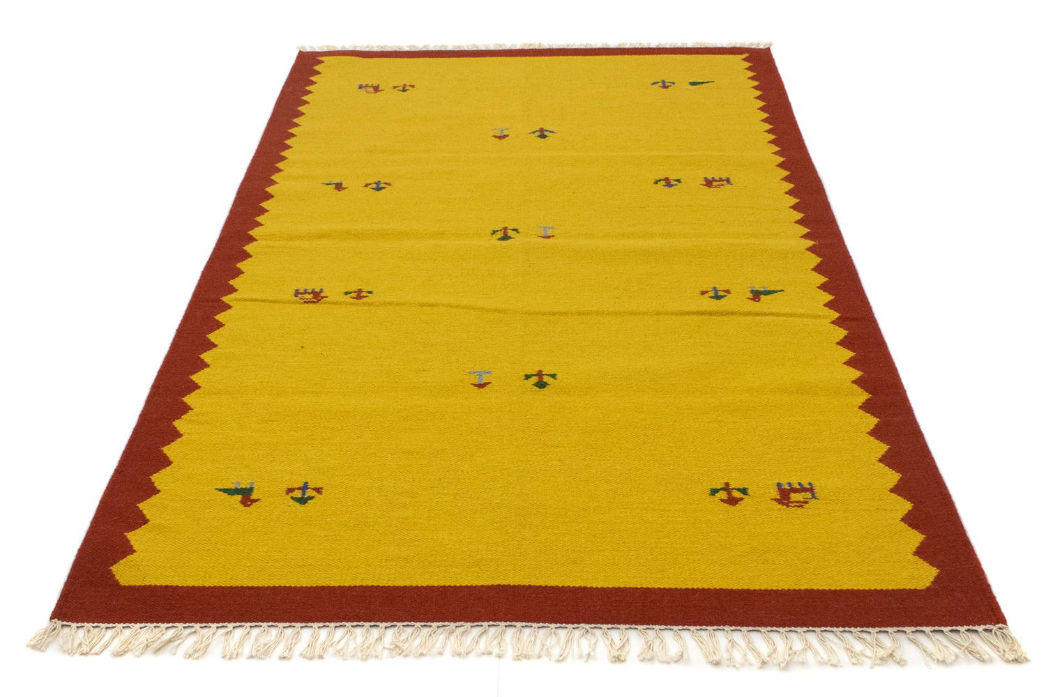 Alfombra Kelim - Tendencia - 180 x 120 cm - amarillo