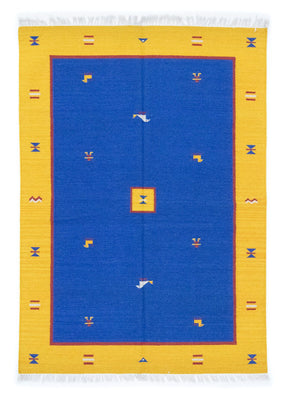Alfombra Kelim - Tendencia - 200 x 140 cm - azul