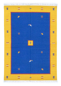 Alfombra Kelim - Tendencia - 200 x 140 cm - azul