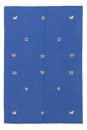 Alfombra Kelim - Tendencia - 200 x 140 cm - azul