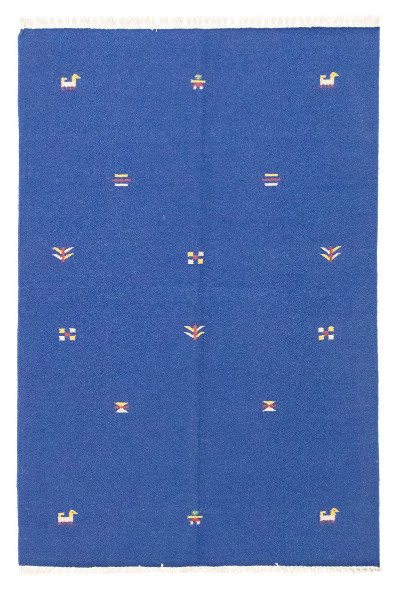 Alfombra Kelim - Tendencia - 200 x 140 cm - azul