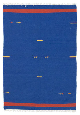 Alfombra Kelim - Tendencia - 200 x 140 cm - azul