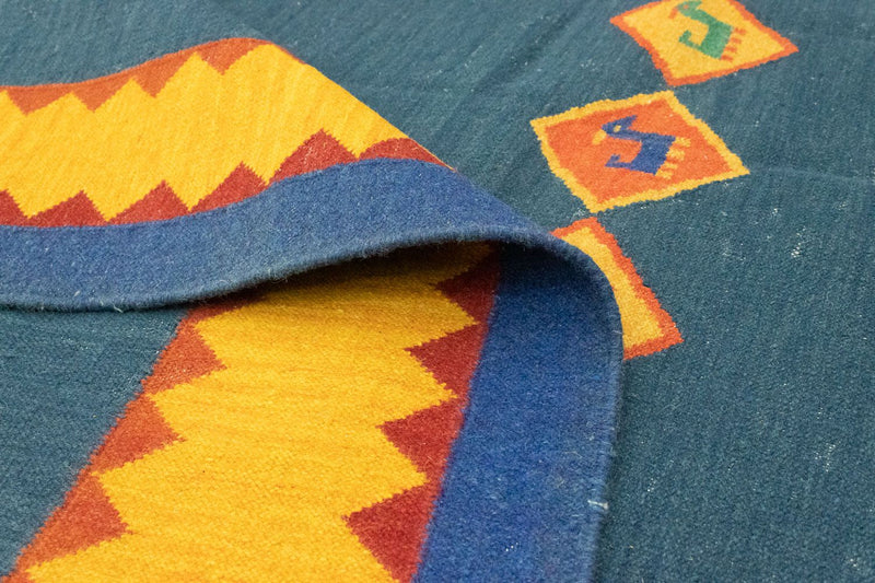 Alfombra Kelim - Tendencia - 300 x 200 cm - azul