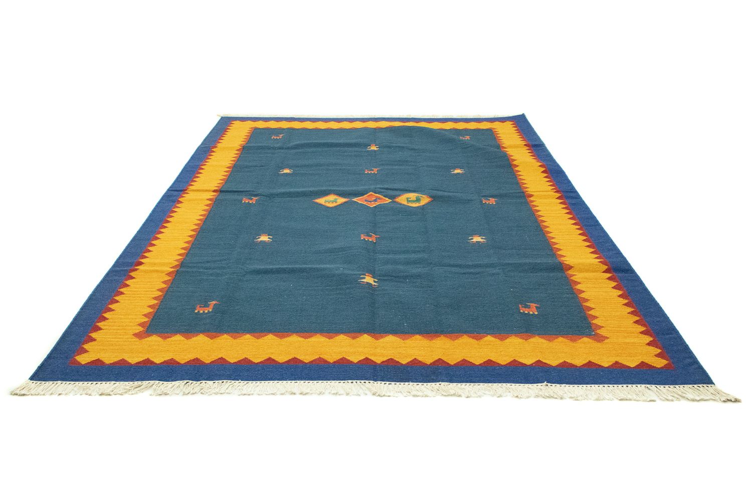 Alfombra Kelim - Tendencia - 300 x 200 cm - azul