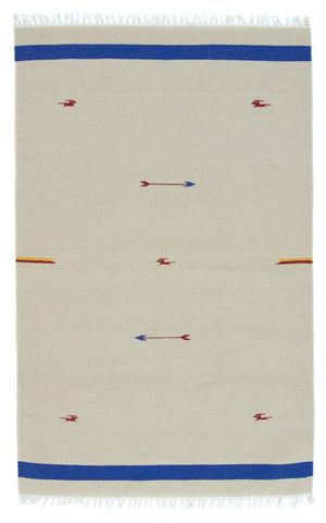 Alfombra Kelim - Tendencia - 180 x 120 cm - beige