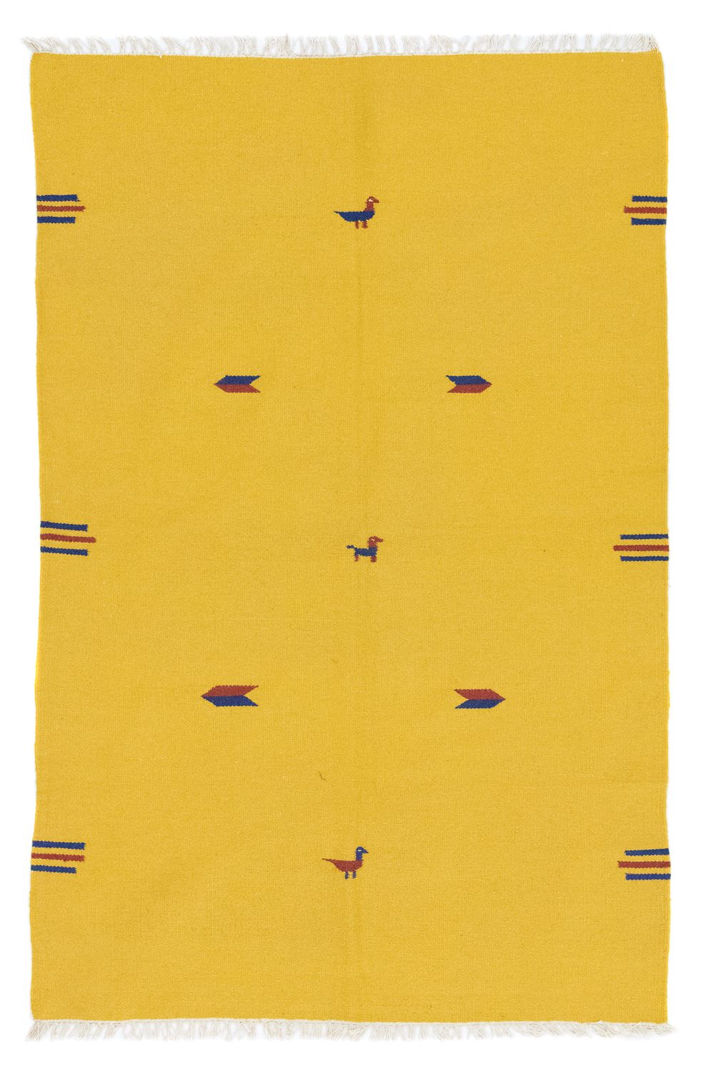 Alfombra Kelim - Tendencia - 200 x 140 cm - amarillo