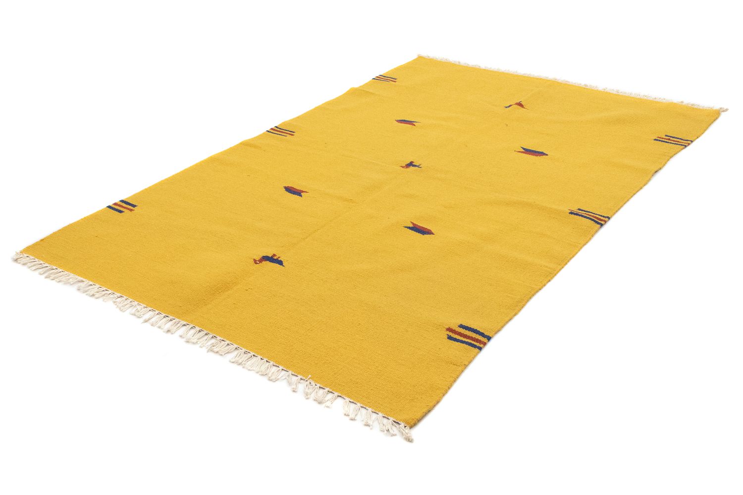 Alfombra Kelim - Tendencia - 200 x 140 cm - amarillo
