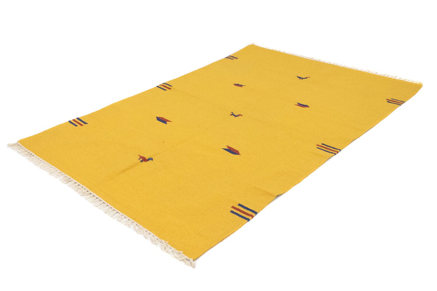 Alfombra Kelim - Tendencia - 200 x 140 cm - amarillo