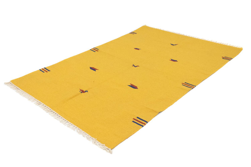 Alfombra Kelim - Tendencia - 200 x 140 cm - amarillo