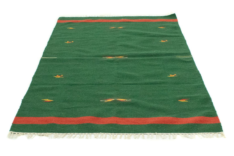 Alfombra Kelim - Tendencia - 180 x 120 cm - verde oscuro