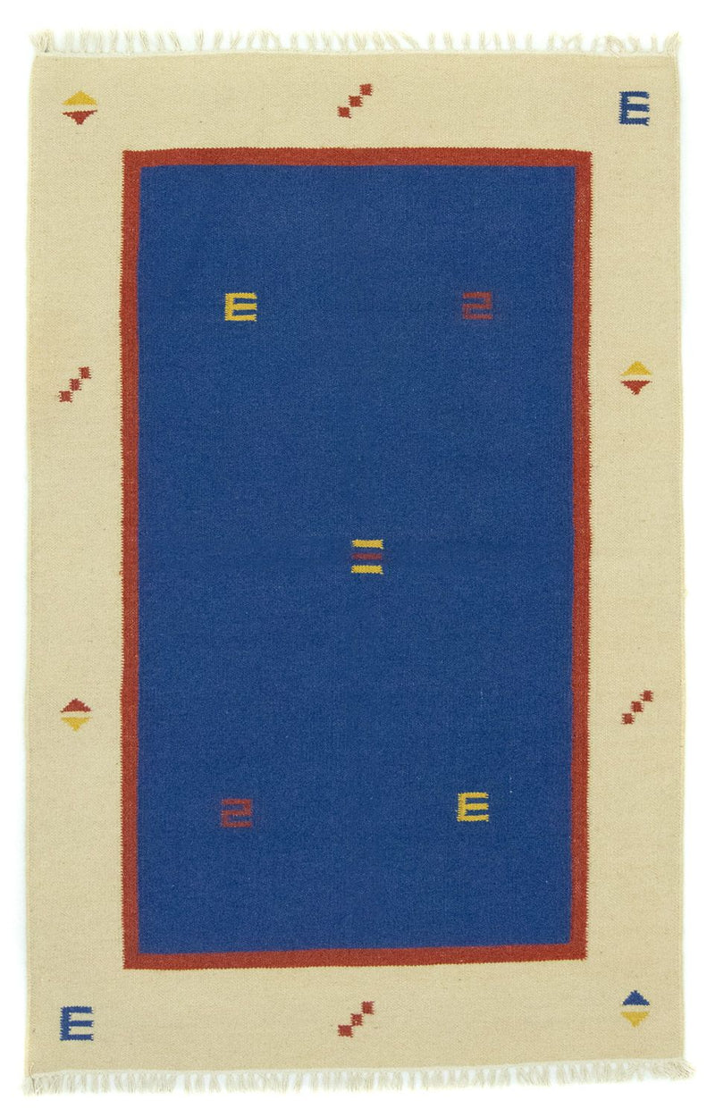 Alfombra Kelim - Tendencia - 180 x 120 cm - azul