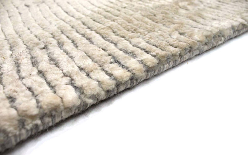 Alfombra de viscosa - 95 x 65 cm - beige