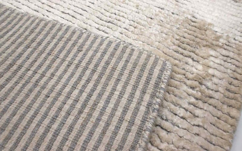 Alfombra de viscosa - 95 x 65 cm - beige
