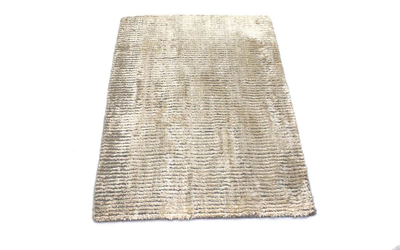Alfombra de viscosa - 95 x 65 cm - beige