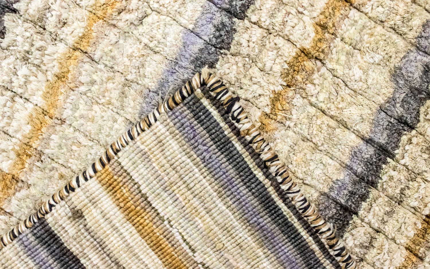 Alfombra de viscosa - 180 x 94 cm - multicolor